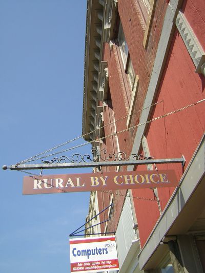 Rural by Choice sign