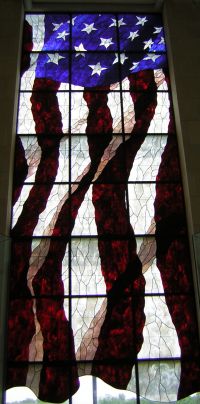 stained glass flag