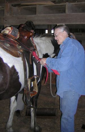 Joyce Thierer and Pepper the pinto
