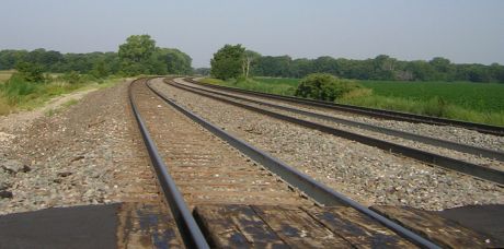 railroad tracks - 2 sets - curving 