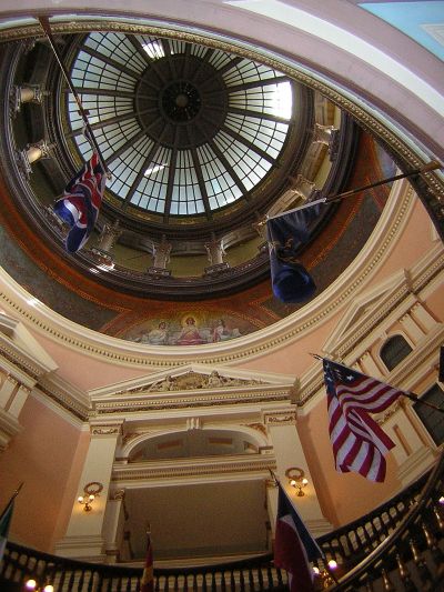 looking up inside the Kansas Capitol