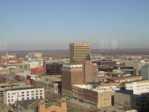 view from 8th floor of Topeka Capitol building