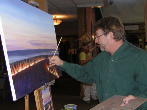 Louis Copt painting fire