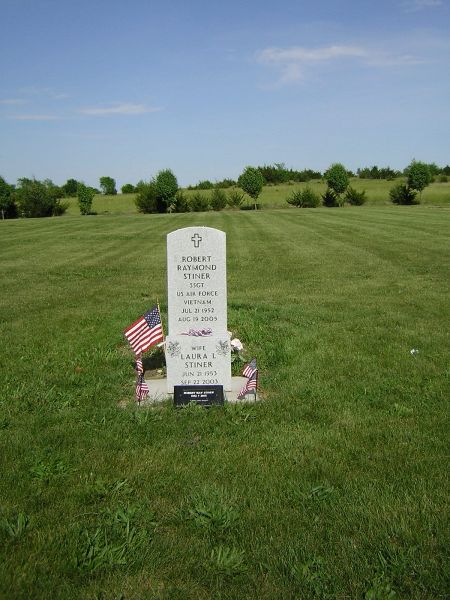 Robert Stiner & Laura Stiner - cemetery headstone