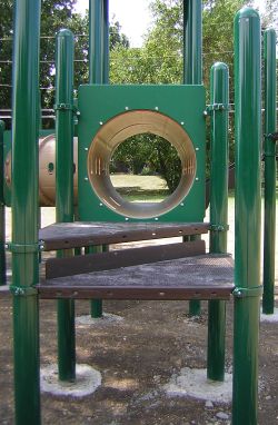 Playground equipment, Eastside Memorial Park, Emporia